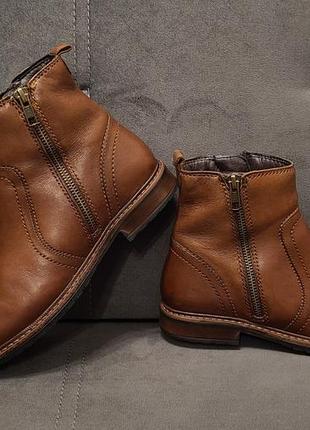 Женские кожаные демисезонные ботинки от британского бренда 5th avenue3 фото