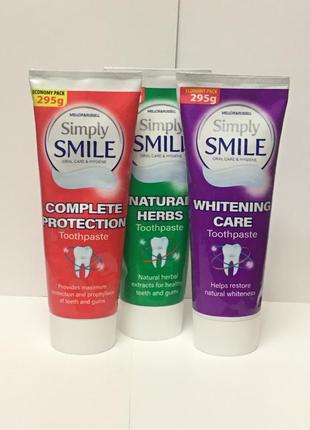 Зубная паста simply smile защита и профилактика зубов и десен большая экономичная упаковка 295 гр4 фото