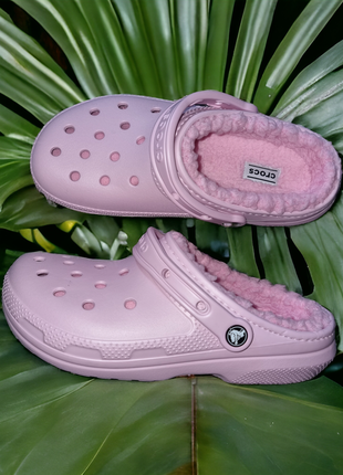 Сабо на хутрі crocs lined  w6 w8 w91 фото