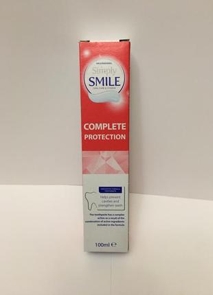 Зубная паста simply smile защита от кариеса профилактика зубов и десен 100 мл2 фото