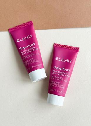 Отшелушивающее средство для лица elemis superfood blackcurrant jelly exfoliator 15 мл