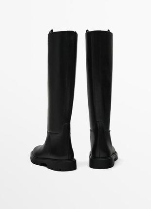 Шкіряні чоботи труби massimo dutti 1004/350