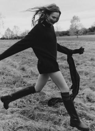 Шкіряні чоботи труби massimo dutti 1004/350