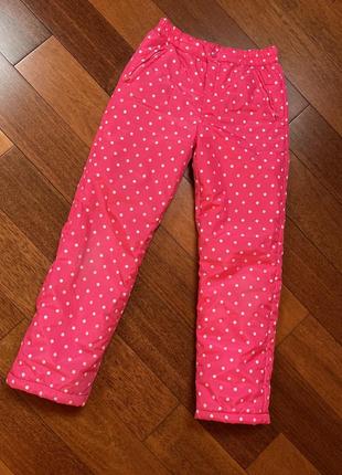 Зиимові теплі штани gymboree l 10-12 років горох polka dot