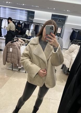 Стильная дубленка zara1 фото