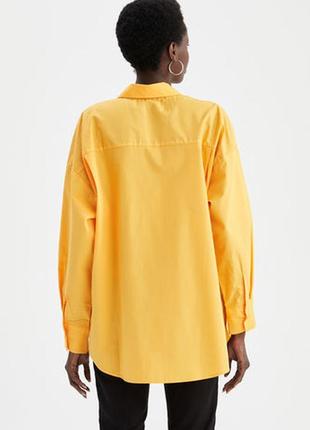 Желтая рубашка женская defacto l3 фото