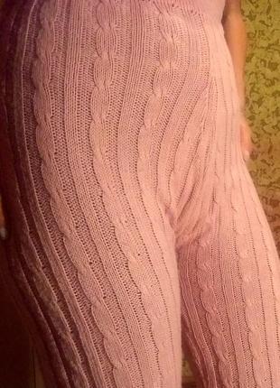 Гамаши штаны женские трикотажные розово пудровый цвет 46 размер2 фото