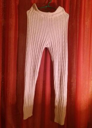 Гамаши штаны женские трикотажные розово пудровый цвет 46 размер4 фото