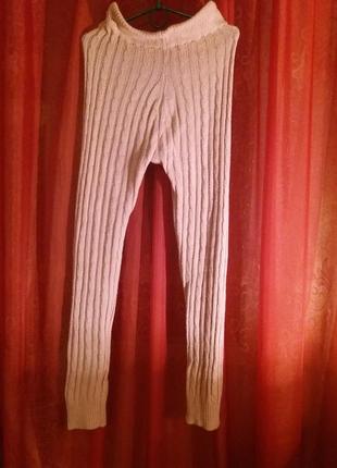 Гамаши штаны женские трикотажные розово пудровый цвет 46 размер5 фото