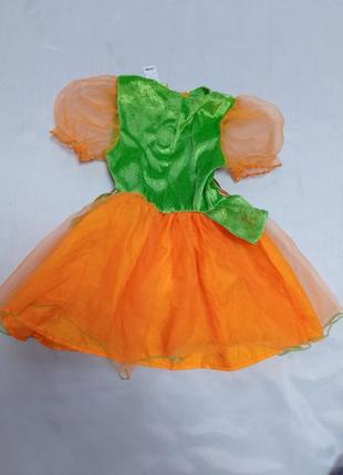 Детское карнавальное платье тыквы или морковки2 фото