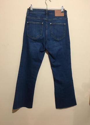 Укороченные джинсы zara cropped flared jeans - m8 фото