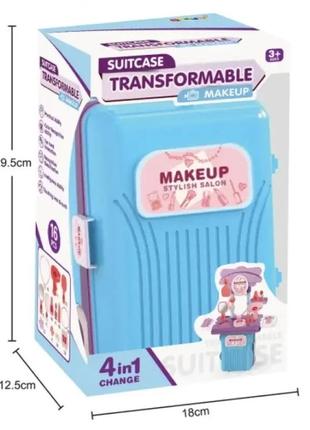 Игровой набор чемодана suitcase transformable makeup (c05a)3 фото