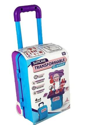 Игровой набор чемодана suitcase transformable makeup (c05a)6 фото