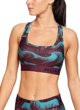 Спортивний топ бра under armour women's mid crossback printed bra sports bra