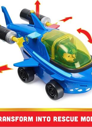 Щенячий патруль аква автомобиль трансформер чейза paw patrol aqua pups chase transforming shark vehi3 фото