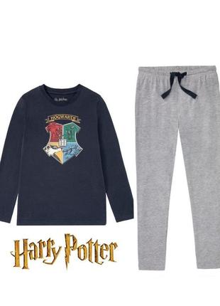Пижама 2023 harry potter 146-152 гарри поттер hogwarts хогвартс домашний костюм wizarding world синяя серая