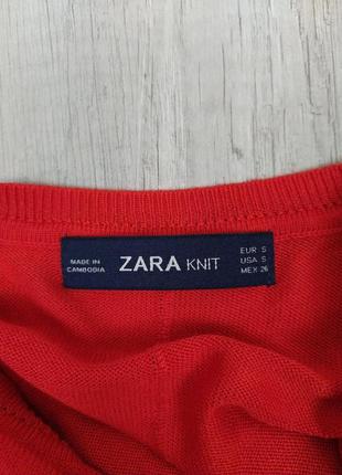 Женский джемпер zara с длинным рукавом красный размер s9 фото