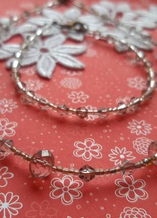 Ожерелье колье браслет лот чокер нежное украшен комплект украшен крист намисто набор бус бижутер бисер3 фото