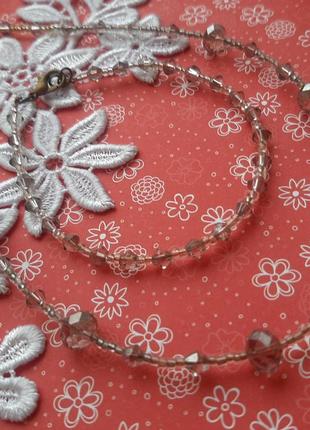 Ожерелье колье браслет лот чокер нежное украшен комплект украшен крист намисто набор бус бижутер бисер5 фото