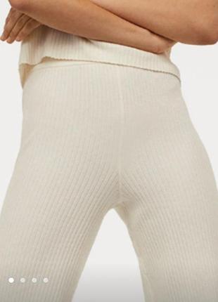 Новые брюки рубчик h&m вязаные теплые штаны с шерстью лапша6 фото