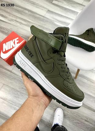 Зимові чоловічі кросівки black and pink nike air forces base