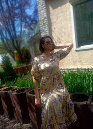 Легкое нарядное платье-миди из итальянского армани-шелка3 фото