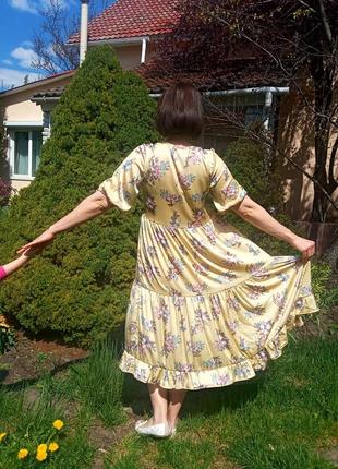 Легкое нарядное платье-миди из итальянского армани-шелка4 фото