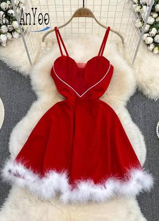 Женское новогоднее платье снегурочки 🎄🎅