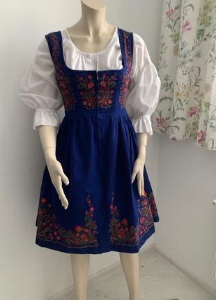 Винтажное австрийское платье цветочный принт/традиционное украинское платье /