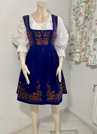 Винтажное австрийское платье цветочный принт/традиционное украинское платье /3 фото