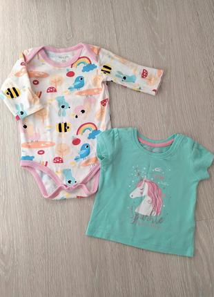 Набор комплект боди футболка