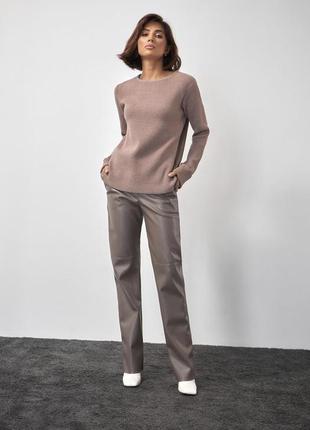 Женские брюки из экокожи изнанка замш качество супер 42-522 фото