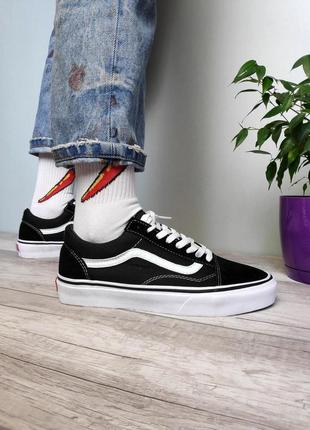 Мужские кеды vans old skool black white 💥 smb3 фото