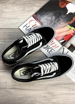 Мужские кеды vans old skool black white 💥 smb6 фото