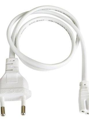 Кабель живлення для світильників т5 2-pin 60см білий
