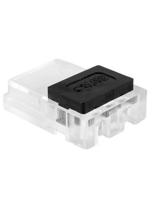 Коннектор для світлодіодних стрічок oem sc-27-sw-10-2 10 мм, 2 pin, (провод-лента), invisible style