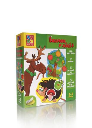 Игра-шнуровка с липучками ежик в лесу vladi toys vt1804-45 от 3 лет2 фото