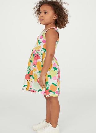 Платье детское с фруктами h&m 4-6 лет, 110см