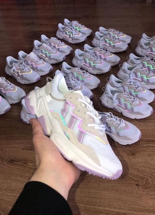 Кросівки adidas ozweego white pink кросівки