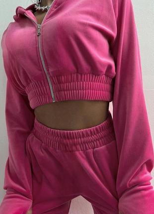 Жіночий костюм спортивний велюровий з топом9 фото