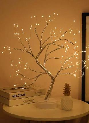 Нічний світильник дерево resteq, декоративний нічник 108 світлодіодів3 фото