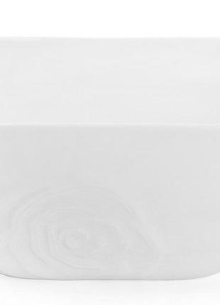 Великий порцеляновий салатник "white rose" квадратний 2.8 л (біла порцеляна)1 фото
