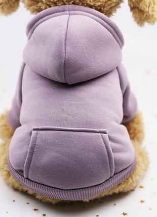 Лиловый худи для собаки resteq. толстовка с капюшоном для собаки, размер xs4 фото