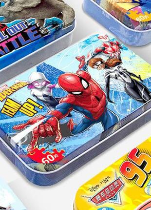 Пазл спайдермен 24х15 см. головоломка-паззл spiderman в металлической коробке. пазл человек-паук2 фото