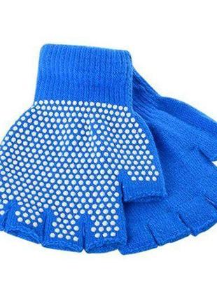 Перчатки для занятий йогой ms 1609 синий (07394004), profi