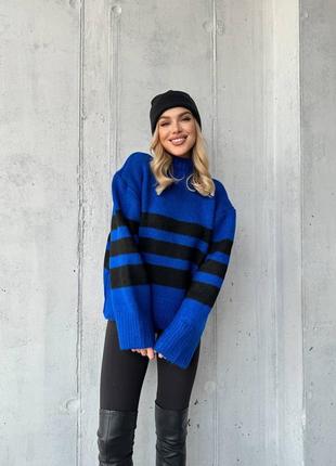 Жіночий светр у смужку7 фото