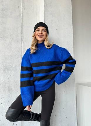 Жіночий светр у смужку8 фото