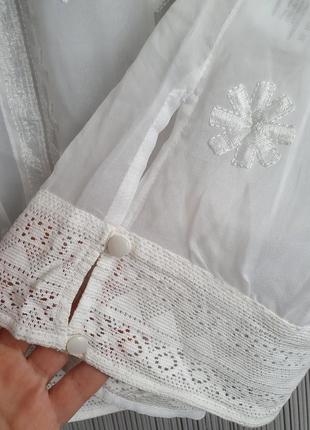 Красивая белая шифоновая блуза размер с-м4 фото