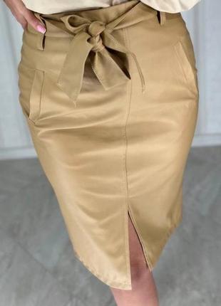 Женская кожаная юбка распродаж4 фото