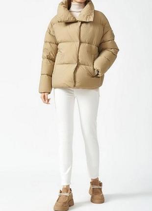 Куртка puffer екошкіра бежева моко reserved 42 р.